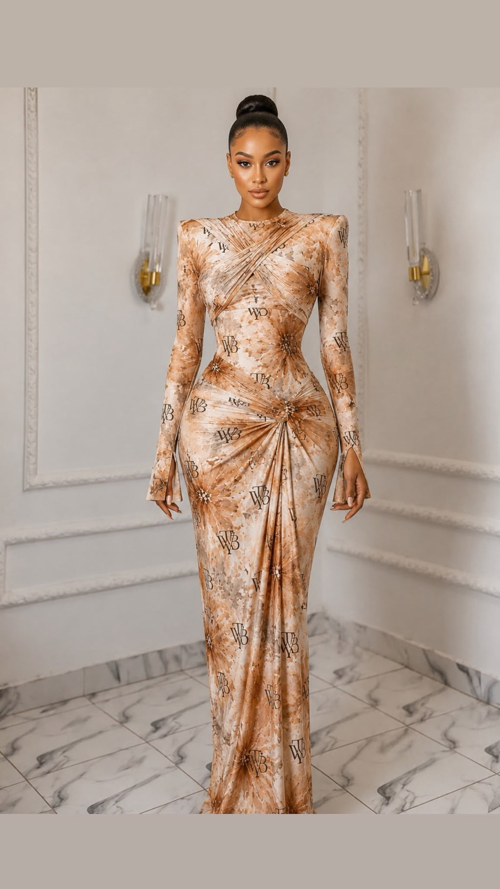 The Halo Dress - Brown image 0